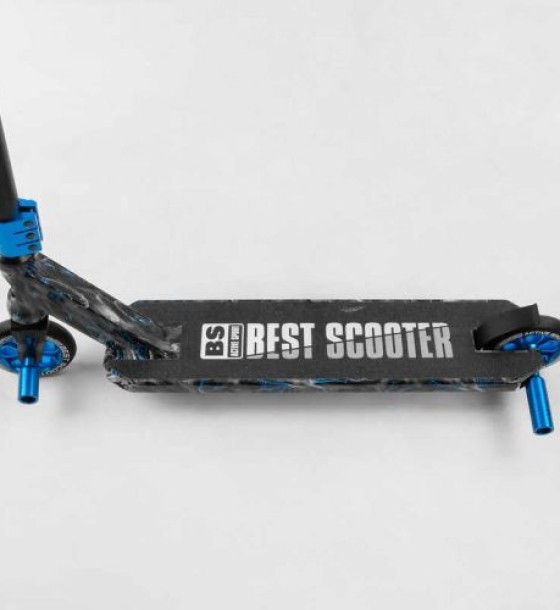 Самокат трюковий "Best Scooter" (HIC-система, ПЕГИ, алюмінієвий диск та дека з ПРИНТОМ, колеса PU, d = 110мм, ширина керма - 60 см)