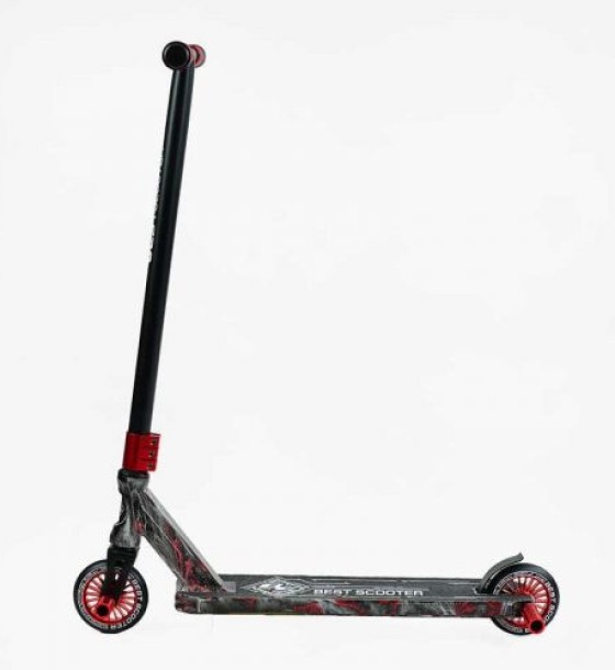 Самокат трюкових "Best Scooter" (HIC-система, ПЕГИ, алюмінієвий диск і дека з принтами, колеса PU, d = 110мм, ширина керма - 60 см)