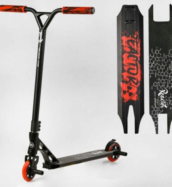 Самокат трюковий "Best Scooter Reactor" (HIC-система, ПЕГИ, алюмінієвий диск та дека, колеса PU, d=110 мм, ширина керма 55 см)