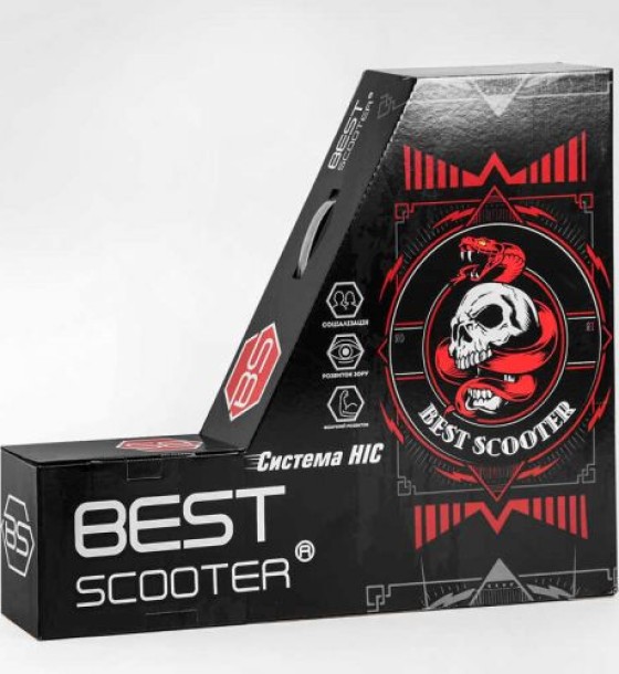 Самокат трюковий "Best Scooter" (HIC-система, ПЕГИ, алюмінієвий диск та дека, АНОДОВАНЕ ФАРБУВАННЯ, колеса PU, d = 110мм, ширина керма - 60 см)