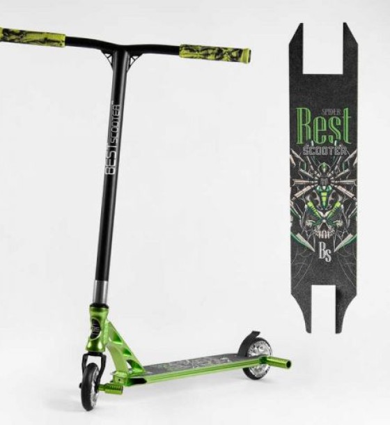 Самокат трюковий "Best Scooter" (HIC-система, ПЕГИ, алюмінієвий диск та дека, АНОДОВАНЕ ФАРБУВАННЯ, колеса PU, d = 110мм, ширина керма - 60 см)