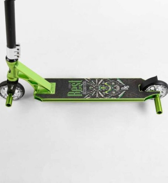 Самокат трюковий "Best Scooter" (HIC-система, ПЕГИ, алюмінієвий диск та дека, АНОДОВАНЕ ФАРБУВАННЯ, колеса PU, d = 110мм, ширина керма - 60 см)