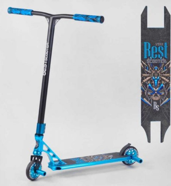Самокат трюковий "Best Scooter" (HIC-система, ПЕГИ, алюмінієвий диск та дека, АНОДОВАНЕ ФАРБУВАННЯ, колеса PU, d=110 мм, ширина керма - 60 см)