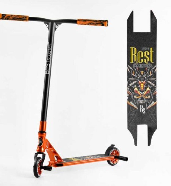 Самокат трюковий "Best Scooter" (HIC-система, ПЕГИ, алюмінієвий диск та дека, АНОДОВАНЕ ФАРБУВАННЯ, колеса PU, d = 110мм, ширина керма - 60 см)