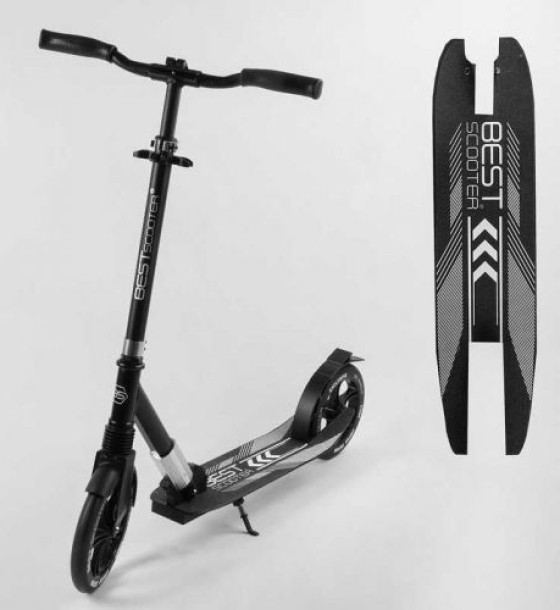 Самокат алюмінієвий "Best Scooter" (колеса PU, d переднього колеса - 230мм, d заднього колеса - 215мм, 1 амортизатор передній)
