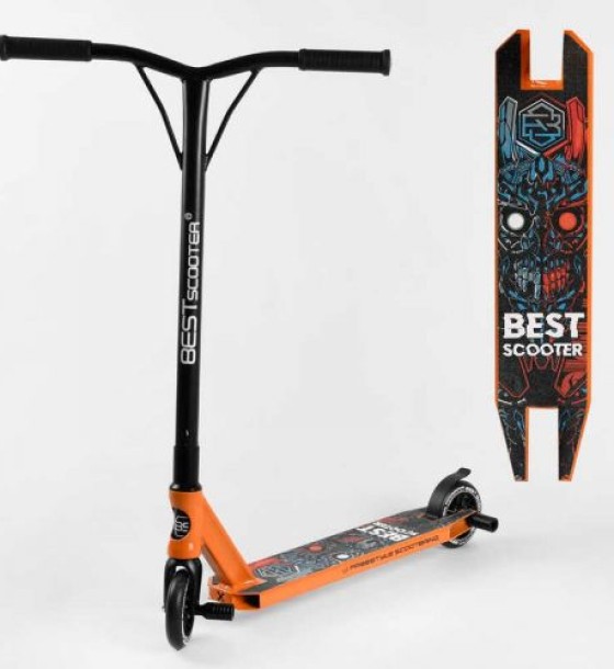 Самокат трюковий "Best Scooter" (HIC-система, Пегі, алюмінієвий диск і дека, колеса PU d-110мм, ширина керма - 52 см, висота - 83 см)