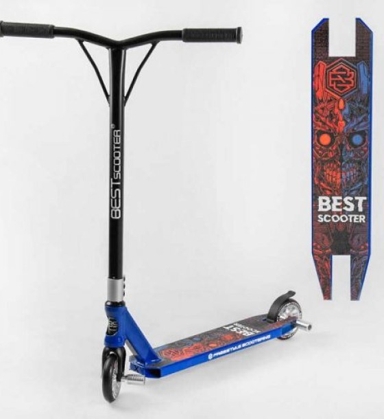 Самокат трюкових "Best Scooter" (HIC-система, ПЕГИ, алюмінієвий диск і дека, колеса PU d-110 мм, ширина керма - 52 см, висота - 83 см)