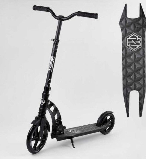 Самокат двоколісний "Best Scooter" (колеса PU, d переднього колеса - 23 см, d заднього колеса - 18 см, 1 амортизатор)