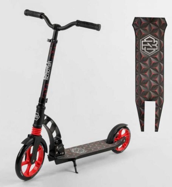 Самокат двоколісний "Best Scooter" (колеса PU, d переднього колеса - 23 см, d заднього колеса - 18 см, 1 амортизатор)