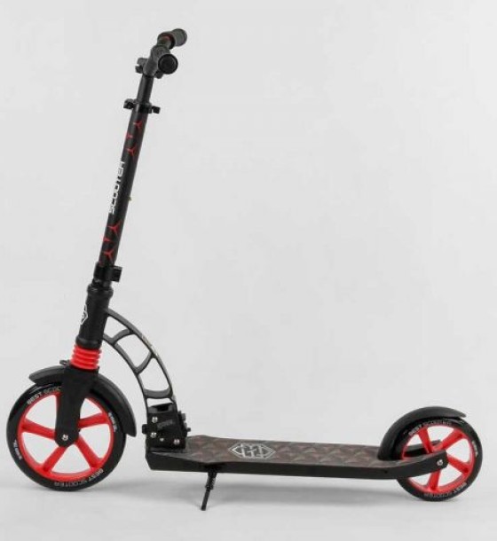 Самокат двоколісний "Best Scooter" (колеса PU, d переднього колеса - 23 см, d заднього колеса - 18 см, 1 амортизатор)