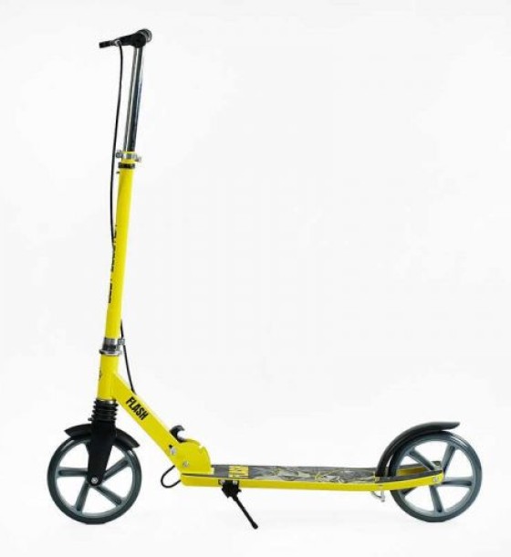 Самокат двоколісний Best Scooter FL-14320 (4) сталева рама, ручне гальмо, колеса PU 200мм, 1 амортизатор передній, в коробці