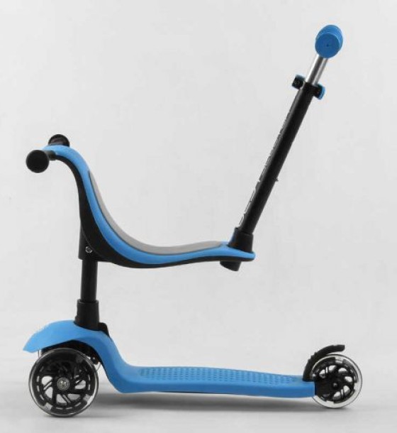 Самокат триколісний Best Scooter PL-422 колеса PU зі світлом, сидіння, батьківська ручка, в коробці