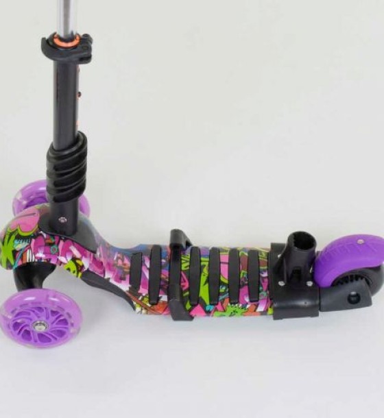 Самокат 5в1 13400 (1) Best Scooter, АБСТРАКЦІЯ, PU колеса, ПІДСВІЧУВАННЯ КОЛІС, в коробці