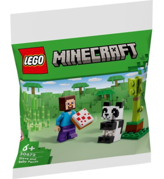 Конструктор LEGO Minecraft Стів і малюк-панда (30672)