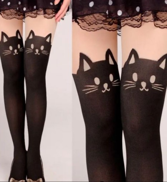 Колготи з імітацією панчох "Котики" (one size), 20 ден