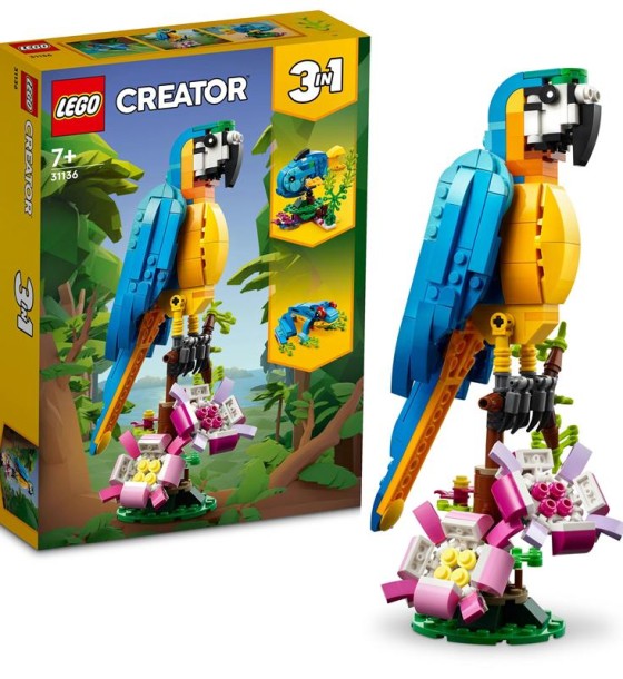 Конструктор LEGO Creator Екзотичний папуга 253 деталі (31136)