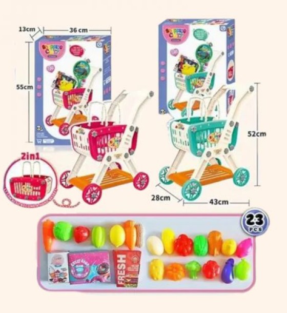 Візок з продуктами, мікс кольорів. кор.55*13*36 см.