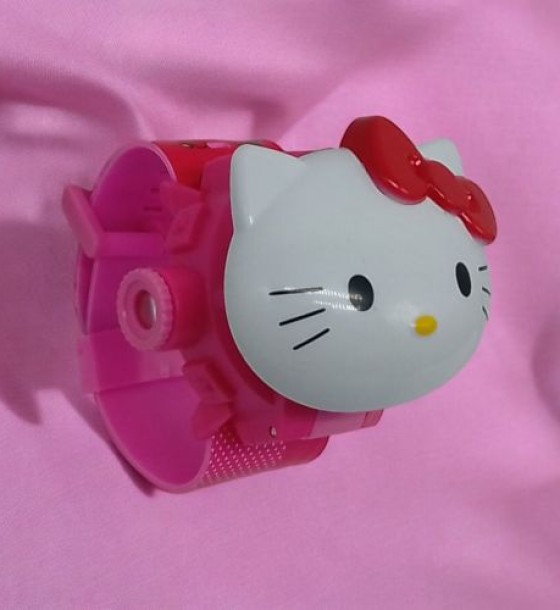 Годинник аніме Hello Kitty герої, проєктор, електронний циферблат, довжина ремінця - 21 см, секундомір