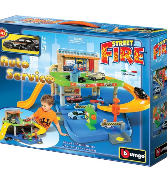 Ігровий набір Bburago Гараж (2 рівні, 1 машинка 1:43) (18-30039)