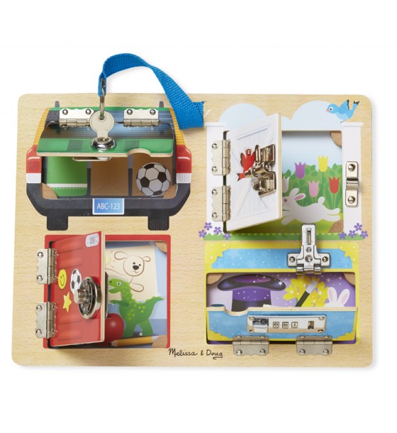 Ігровий набір Melissa&Doug Дерев'яна дошка із засувками та блокуванням (MD19540)
