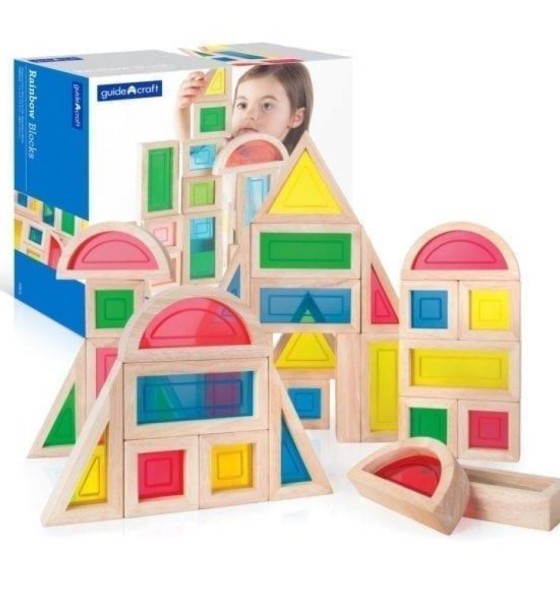 Ігровий набір Guidecraft стандартних блоків Block Play Велика веселка, 30 шт. (G3016)