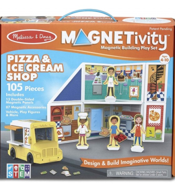 Ігровий набір Melissa&Doug магнітний Магазин піци та морозива (MD30658)