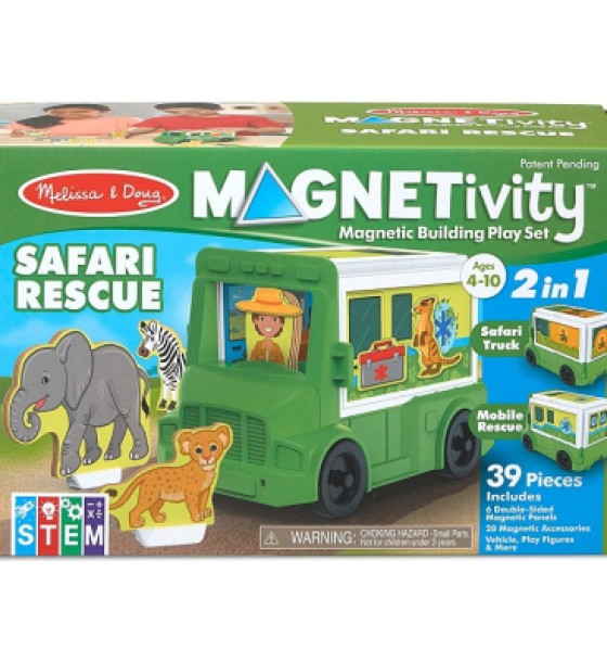 Ігровий набір Melissa&Doug магнітний Сафарі - рятувальна машина (MD30666)