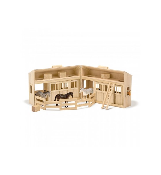 Ігровий набір Melissa&Doug Дерев'яна конюшня з конячками (MD3704)