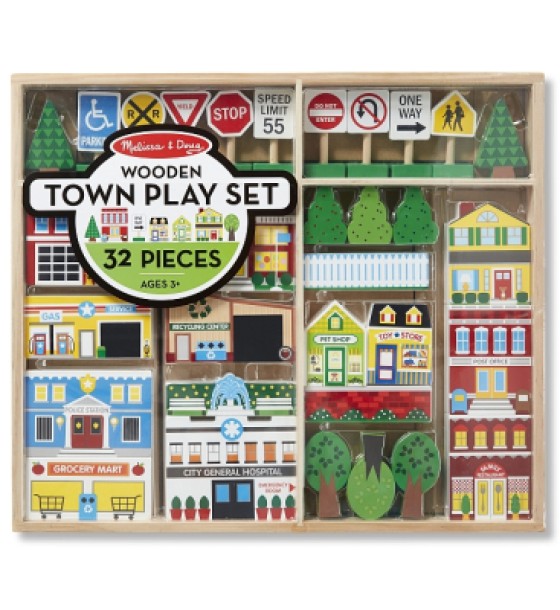 Ігровий набір Melissa&Doug дерев'яний "Місто" (MD14796)