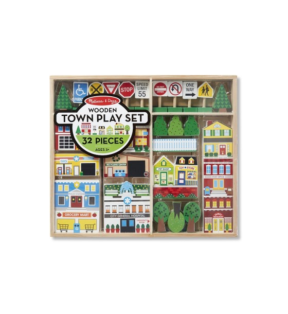 Ігровий набір Melissa&Doug дерев'яний "Місто" (MD14796)