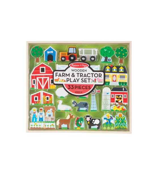 Ігровий набір Melissa&Doug дерев'яний "Ферма і трактор" (MD14800)