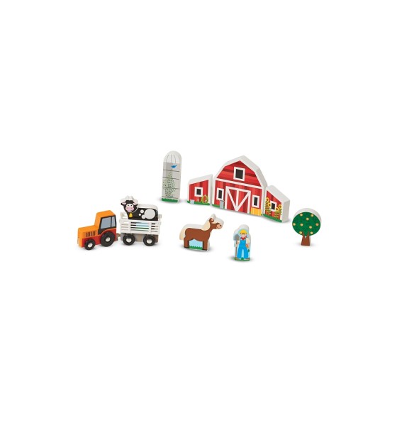 Ігровий набір Melissa&Doug дерев'яний "Ферма і трактор" (MD14800)