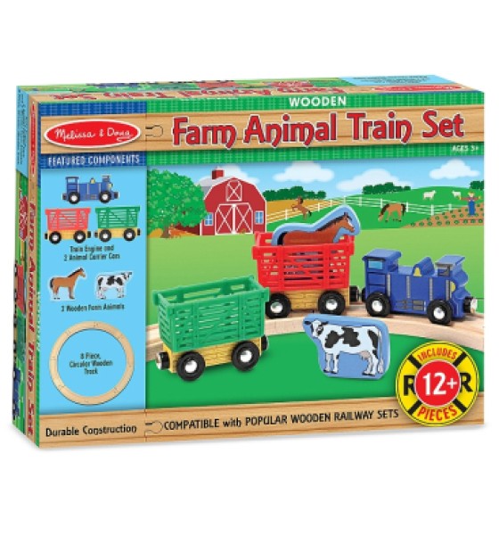 Ігровий набір Melissa&Doug дерев'яний "Потяг з тваринами" (MD10644)