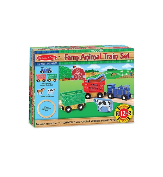 Ігровий набір Melissa&Doug дерев'яний "Потяг з тваринами" (MD10644)