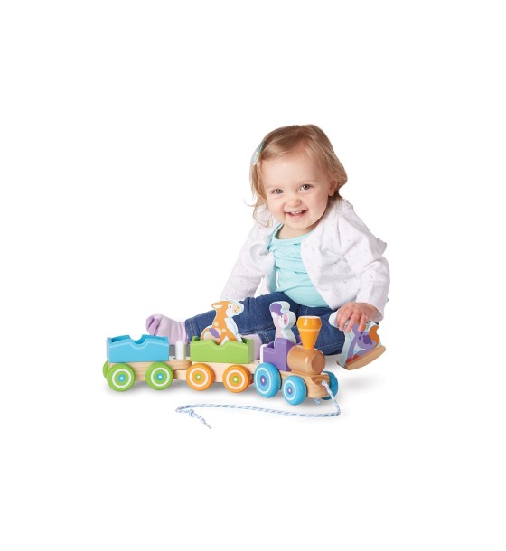 Ігровий набір Melissa&Doug дерев'яний потяг з тваринами (MD14608)