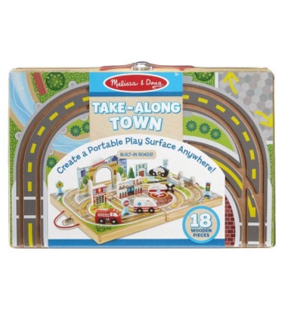 Ігровий набір Melissa&Doug дерев'яний футляр "Місто" (MD30141)