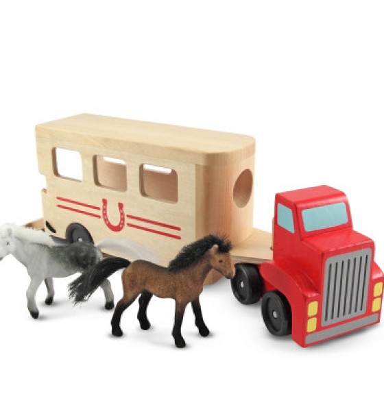 Ігровий набір Melissa&Doug автомобіль-причіп для коней (MD14097)