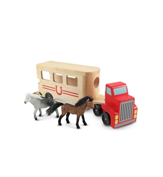 Ігровий набір Melissa&Doug автомобіль-причіп для коней (MD14097)