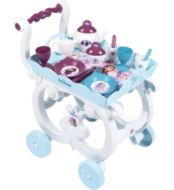 Ігровий набір Smoby Toys Візок Фроузен-2 Знімна таця і сервіз 17 аксесуарів (310517)