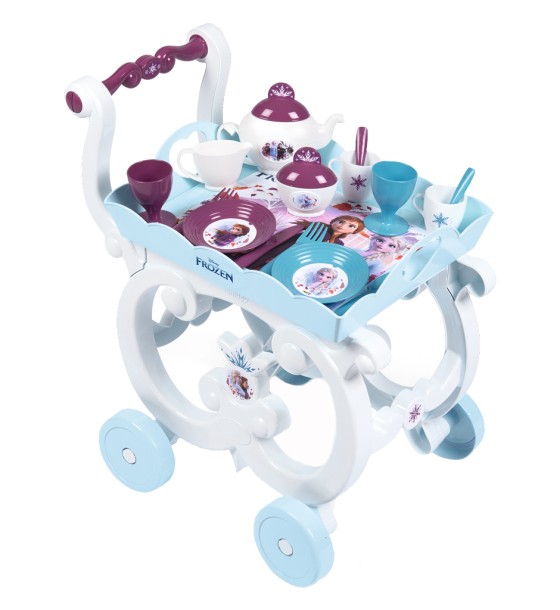 Ігровий набір Smoby Toys Візок Фроузен-2 Знімна таця і сервіз 17 аксесуарів (310517)