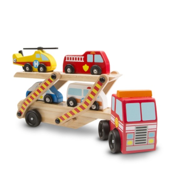 Ігровий набір Melissa&Doug Дерев'яний аварійний перевізник-трейлер (MD14610)