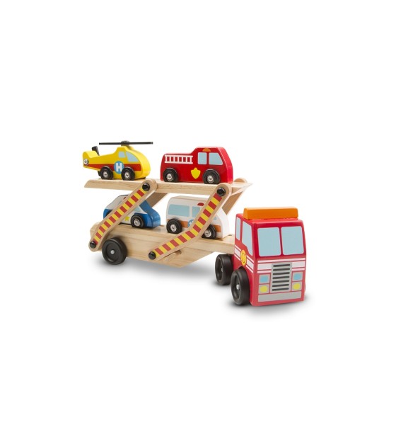 Ігровий набір Melissa&Doug Дерев'яний аварійний перевізник-трейлер (MD14610)