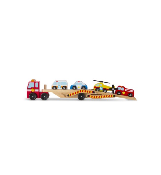 Ігровий набір Melissa&Doug Дерев'яний аварійний перевізник-трейлер (MD14610)