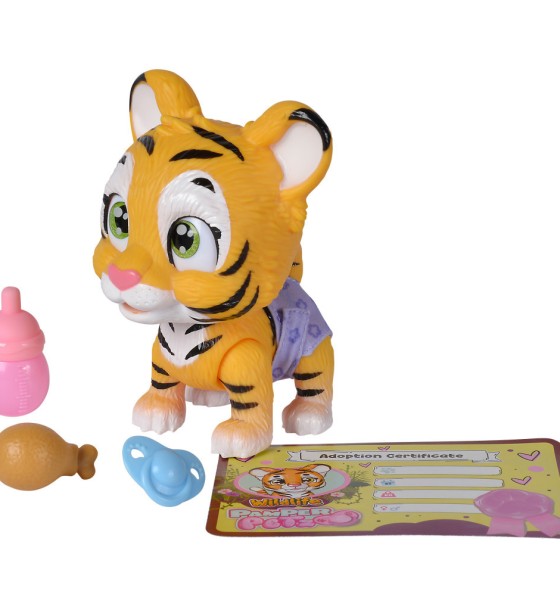 Ігровий набір Simba Pamper Petz Тигреня, що п'є і писає з кольоровою лапкою 3 аксесуарів-сюрпризу (5953575)