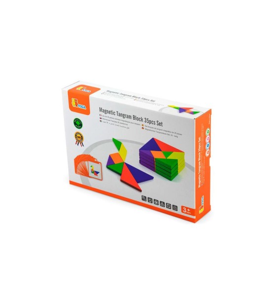 Ігровий набір Viga Toys Магнітний танграм для дошок 35 елементів (50643FSC)