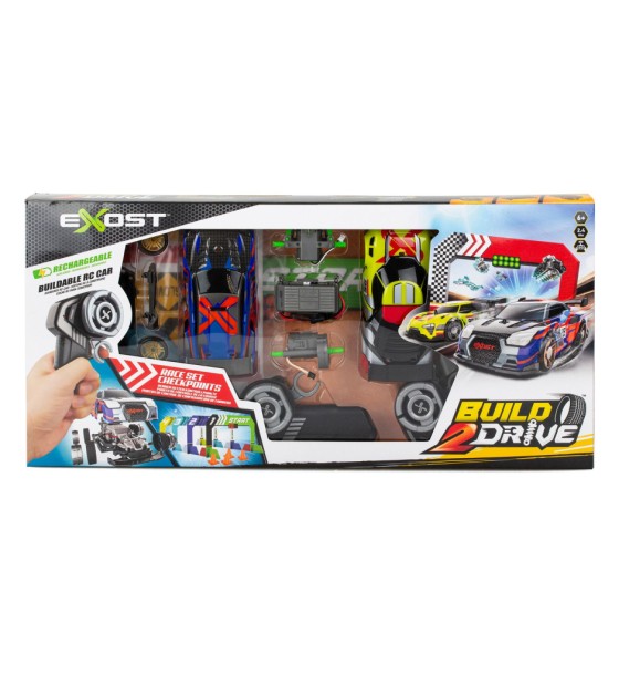 Ігровий набір Silverlit BUILD 2 DRIVE DUO PACK RACE SET, РК, 2,4 GHz (ГГц), жовта та синя (20705)
