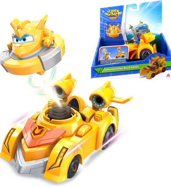 Ігровий набір Super Wings Spinning Vehicle Золотий Хлопчик (Golden Boy) (EU770331)