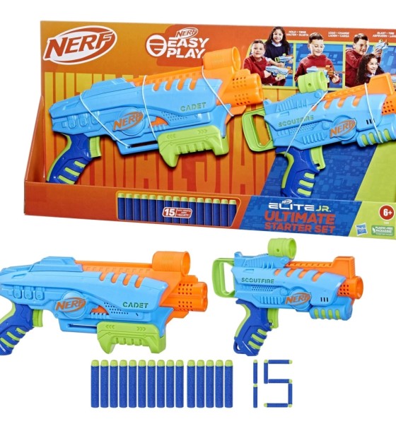 Іграшкова зброя Hasbro Nerf набір бластерів Elite junior Ultimate Starter (F6369)