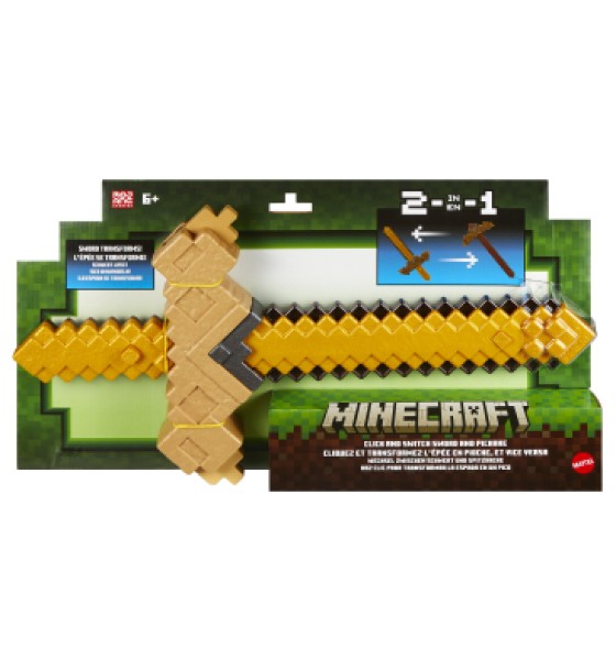 Іграшкова зброя Minecraft Меч-трансформер 2 в 1 (JKC15)