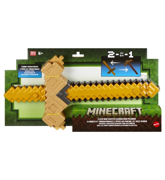 Іграшкова зброя Minecraft Меч-трансформер 2 в 1 (JKC15)